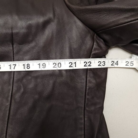 Banana Republic Mens Leather Jacket Size XL Dark Brown Color - Picture 3 of 11